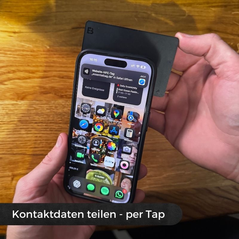 Digital business card with NFC tag