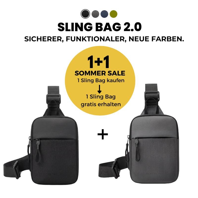 Essential Sling Bag | Shoulder Bag | Small | Multiple Compartments